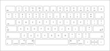 Keyboard In A Realistic Style. Vector Illustration