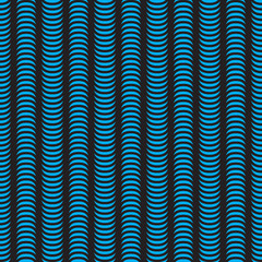 Wall Mural - Blue and black wave pattern