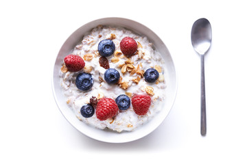 Wall Mural - muesli with youghurt and berries