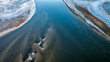zamarznięta rzeka lód lodowiec 