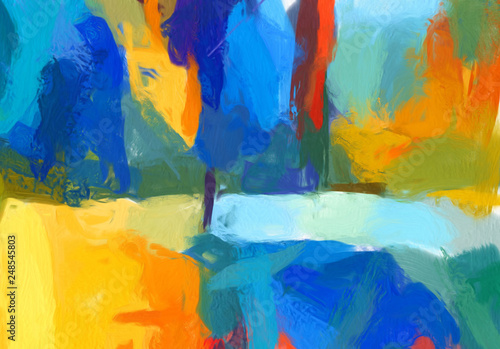 Canvas wall art print for sale. Stock. Oil painting. Impressionism and expres...