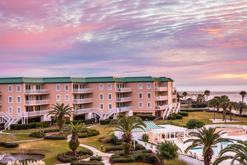 Wall Mural - Sunrise Over Coastal Condos