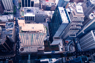 Canvas Print - Sidney downtown city center aerial view 