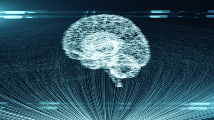 Wall Mural - ai artificial intelligence digital brain big data deep learning computer machine