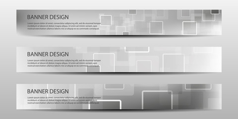 Wall Mural - abstract vector banners with geometric background ,annual report, design templates, future poster te