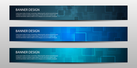 Wall Mural - abstract vector banners with geometric background ,annual report, design templates, future poster te