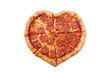 © BY-_-BY - Pizza Pepperoni Heart shape with mozzarella cheese