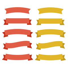 Wall Mural - Cartoon banners and comic ribbons. Colored banner ribbon. Banner ribbon vector set