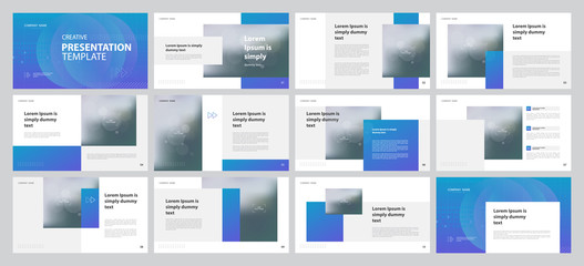 Wall Mural - business presentation design template with page layout design for brochure , annual report , portfol