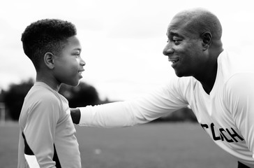 Sticker - Football coach advising the goalkeeper