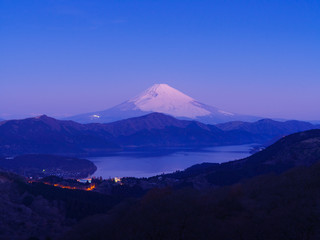 Poster - 大観山からの早朝の富士山と芦ノ湖