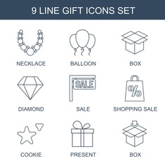 Wall Mural - gift icons