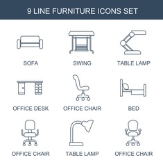 Wall Mural - furniture icons
