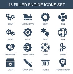 Poster - 16 engine icons