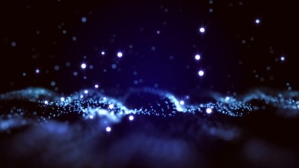 Wall Mural - 4k abstract motion background animation shining particles stars sparks and magic dust forming in spa