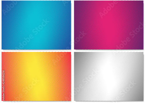 Abstract Gradient Geometric Cover Designs - Set of Colored Background Illustr...