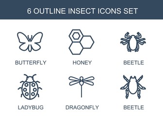 Wall Mural - insect icons