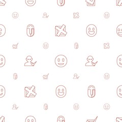 Wall Mural - positive icons pattern seamless white background