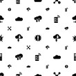 © HN Works - cloud icons pattern seamless white background