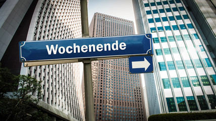 Wall Mural - Schild 375 - Wochenende