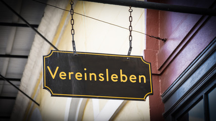 Wall Mural - Schild 346 - Vereinsleben