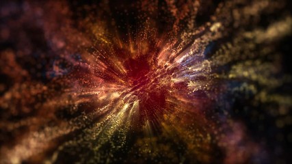 Wall Mural - 4k abstract motion background animation shining particles stars sparks and magic dust forming in spa