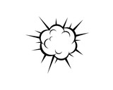 Fototapeta Młodzieżowe - Set of bomb explosion vector logo icon illustration in flat design 