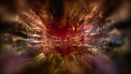 Wall Mural - 4k abstract motion background animation shining particles stars sparks and magic dust forming in spa