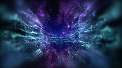 Wall Mural - 4k abstract motion background animation shining particles stars sparks and magic dust forming in spa