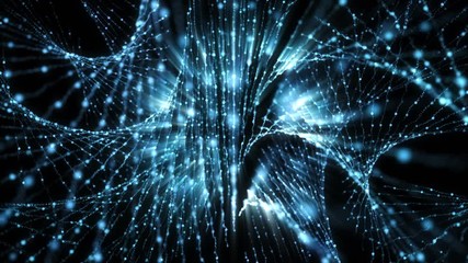 Wall Mural - 4k abstract motion background animation shining particles stars sparks and magic dust forming in spa