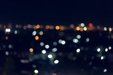 Fototapeta Miasto - colorful night light in the city, image blur nightlife background