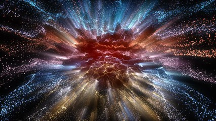 Wall Mural - 4k abstract motion background animation shining particles stars sparks and magic dust forming in spa