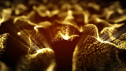 Wall Mural - 4k abstract motion background animation shining particles stars sparks and magic dust forming in spa