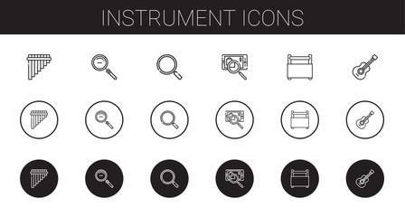 Wall Mural - instrument icons set