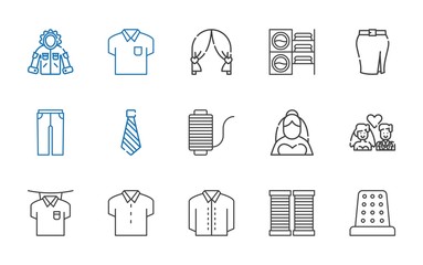 Canvas Print - dress icons set