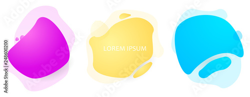 Set Of Abstract Liquid Shapes Modern Fluid Design For Minimal