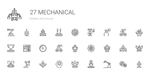 Sticker - mechanical icons set