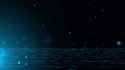 Wall Mural - 4k animation. the bouncing particles background falling particles that shine and bounce as they rich