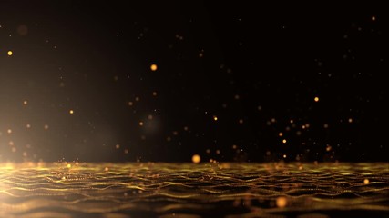 Wall Mural - 4k animation. the bouncing particles background falling particles that shine and bounce as they rich