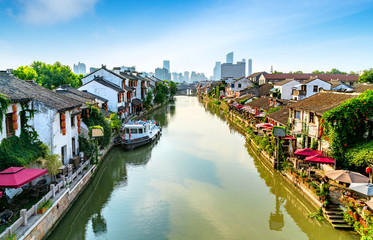 Wall Mural - Historic scenic old town Wuzhen, China