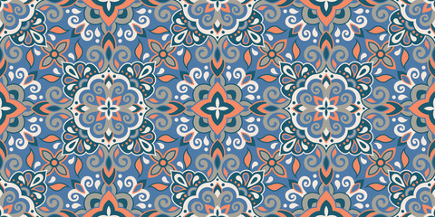 Naklejka na meble Azulejos Tile Vector Seamless Pattern