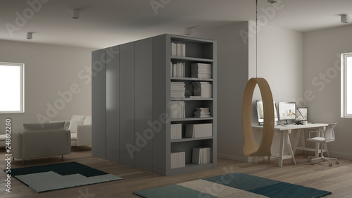 Small Apartment With Parquet Floor Home Workplace Corner Small Apartment With Parquet Floor