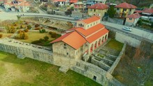 Aerial View Of Medieval The Holy Forty Martyrs Church - Eastern Orthodox Church Constructed In 1230 In The Town Of Veliko Tarnovo, Bulgaria -4k