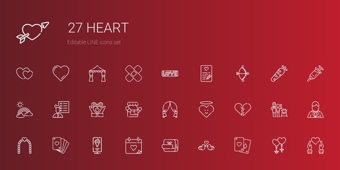 Sticker - heart icons set