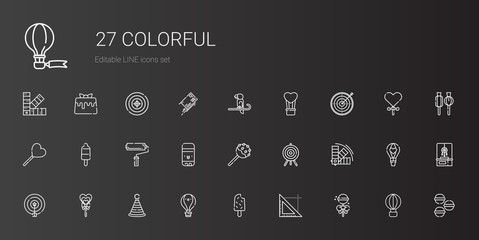 Sticker - colorful icons set