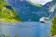 © anetlanda - Ferry boat on fjord in Norway.