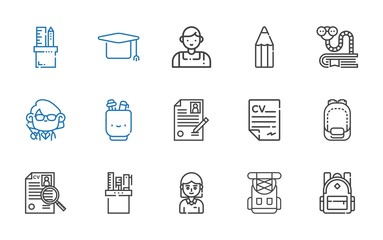 Poster - student icons set