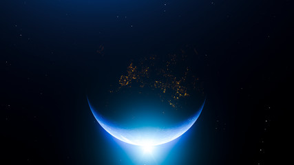 Wall Mural - Sunrise Over The Earth Bottom View