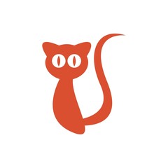 Sticker - Cute cat illustration