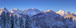 Winter Panorama Tegelberg bei Schwangau, Ammergauer Alpen, Allgäu, Bayern